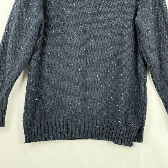 St John's Bay Women's Long Sleeve Cable Knit Sweater Size MP Blue Marble - Picture 6 of 16